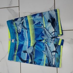 Op Boys Shark Swim Trunks Size M 8